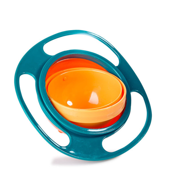 360 Rotate Spill-Proof Universal Gyro Bowl